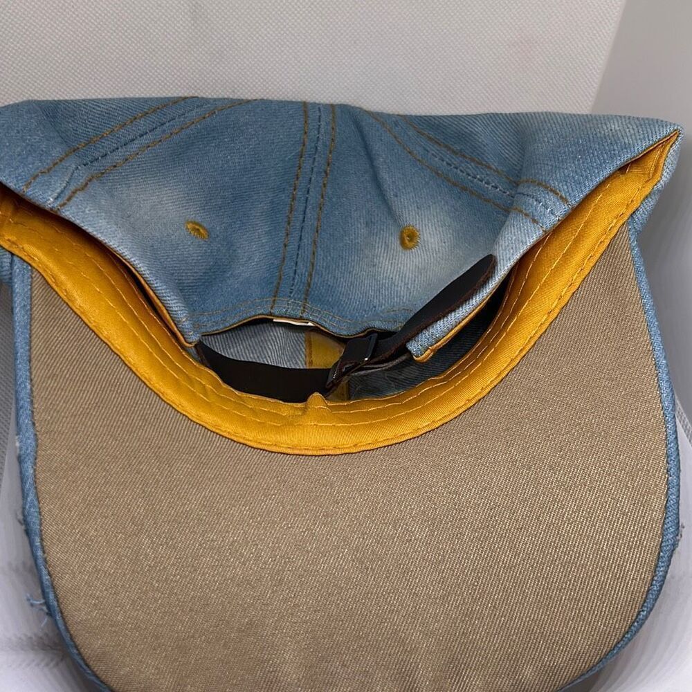 Distressed Denim Rhinestone LOVE Baseball Cap - Picture 4 of 4